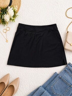 Lady Hagen Black Golf Skort Size 14 Athletic Tennis Skirt Built-In Shorts